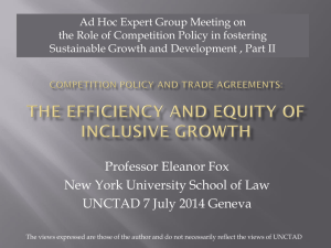 Part I: The Efficiency and Equity of Inclusive Growth , Prof