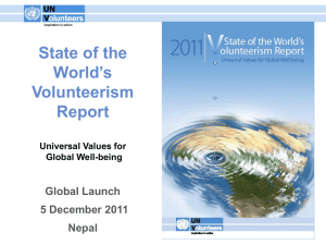 Report Presentation - United Nations Volunteers