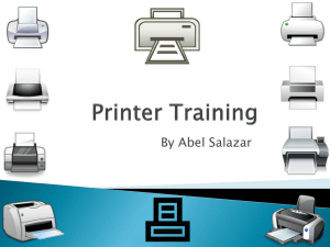 Printer Training
