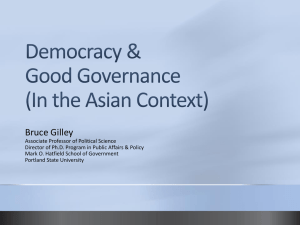 Democracy and Good Governance