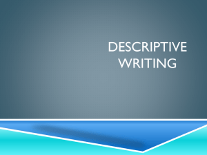 Descriptive writing