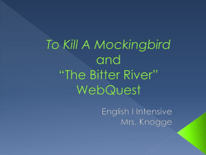 To Kill A Mockingbird Web Quest