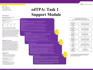 edTPA: Task 1 Support Module