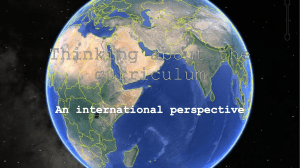 7)Thinking about the curriculum internationally