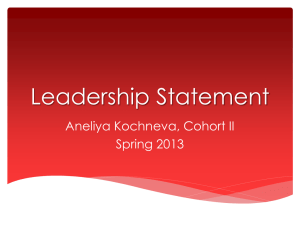Leadership Statement Presentation