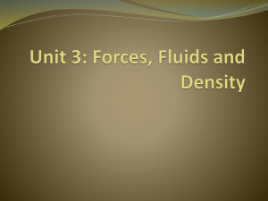 Unit 3: Forces, Fluids and Density