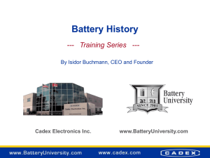 Battery History - Cadex Electronics