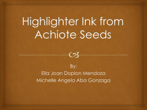 Highlighter Ink from Achiote Seed - ids
