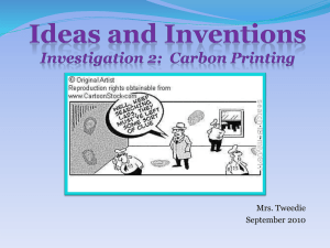 Ideas and Inventions: Carbon Printing