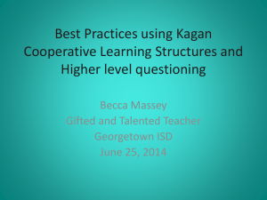 Best Practices using Kagan Cooperative Learning Structures