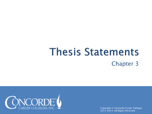 Lecture 2.1- Thesis StatementsAUD