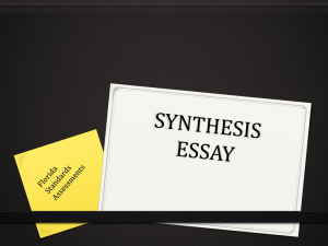 SYNTHESIS ESSAY