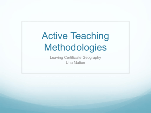 Active Teaching Methodologies - Association of Geography