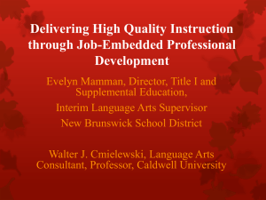 Delivering High Quality Instruction through Job