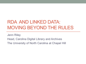 RDA and Linked Data--Moving Beyond the Rules