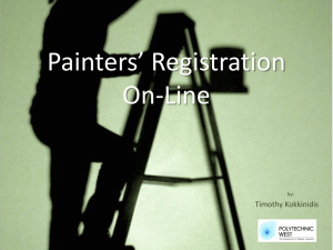 Painters* Registration On-Line
