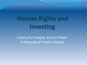 Human Rights and SRI Investing PPTX