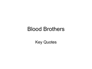 Blood Brothers key quotes