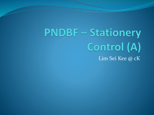 PNDBF * Stationery Control (A)