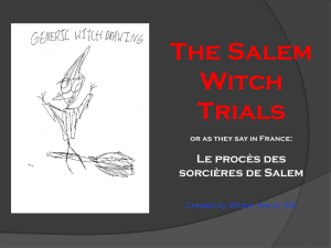 The salem witch trials