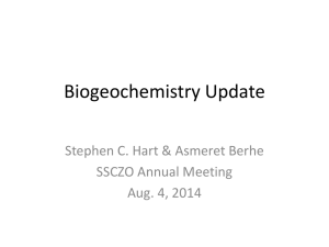 HartBiogeochemistry UpdateSSCZOMtg2014