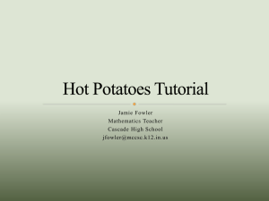 Hot Potatoes Tutorial
