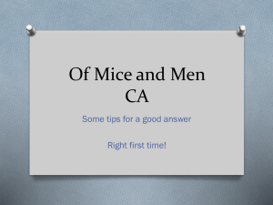 Of Mice and Men CA tips - crypt-english-dept