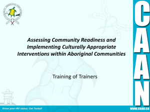 Assessing Community Readiness
