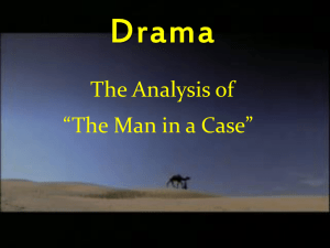 Analysis Drama the man in a case