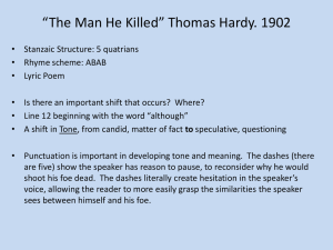 *The Man He Killed* Thomas Hardy. 1902