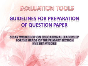 question paper guidelines