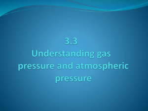 3.3 Understanding gas pressure and atmospheric pressure