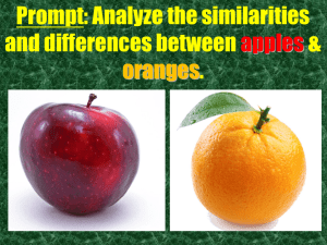 Apples and Oranges Comparison