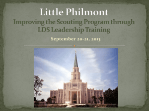 Little Philmont Scout Committee Training Slides