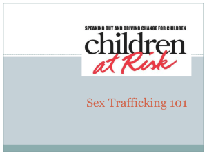 Sex Trafficking 101 Presentation
