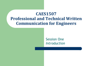 Professional and Technical Written Communication
