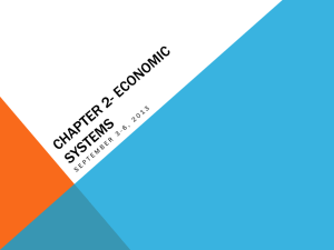 CHAPTER 2- Economic Systems - Cornerstone Charter Academy