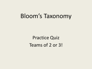 Let`s Practice Bloom`s Taxonomy ppt