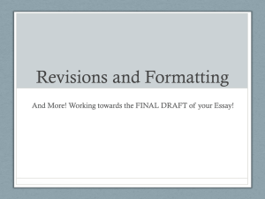 Revisions