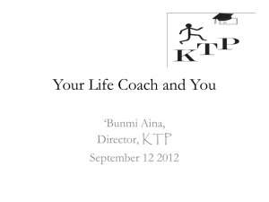 Your Life Coach and You