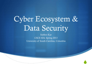 Cyber Ecosystem & Data Security