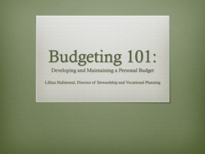 Budgeting 101: Creating and Maintaining a