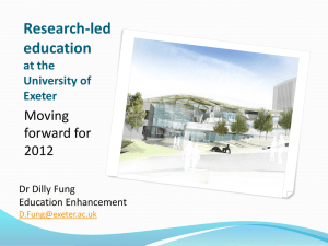 Research-led Education at the University of Exeter