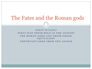 The Fates and the Roman gods