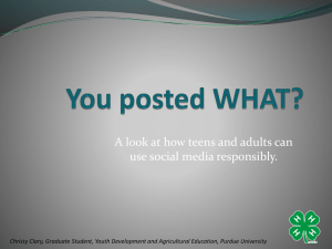 Social Media Presentation PPT Handout - Indiana 4-H