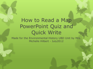 How to Read a Map PowerPoint Quiz from Lesson 2