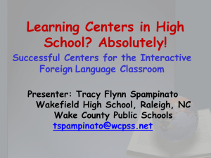 Learning Centers in High School? Absolutely!