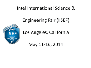 Intel International Science & Engineering Fair (IISEF) Los Angeles