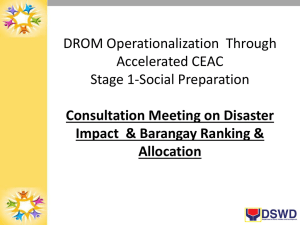Consultation Meeting on Disaster Impact