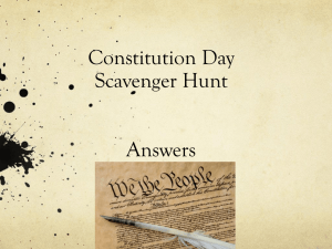 Constitution Day Scavenger Hunt Answers - MHS